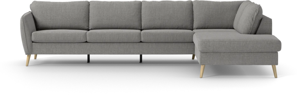 County - 3-sits soffa med divan höger - Grå