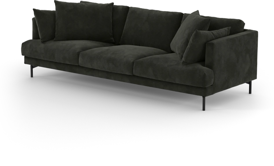 Harper - 4-sits soffa - Svart