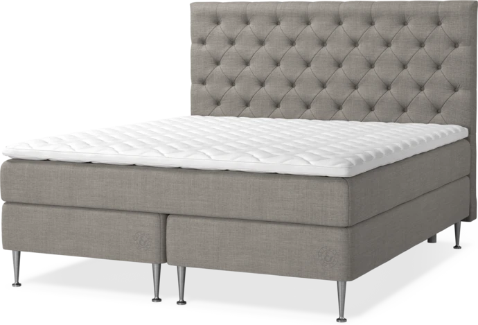 Saltskär Exclusive, Kontinentalsäng, dubbelsäng med bäddmadrass Saltskär Exclusive, sängben och pikerad sänggavel