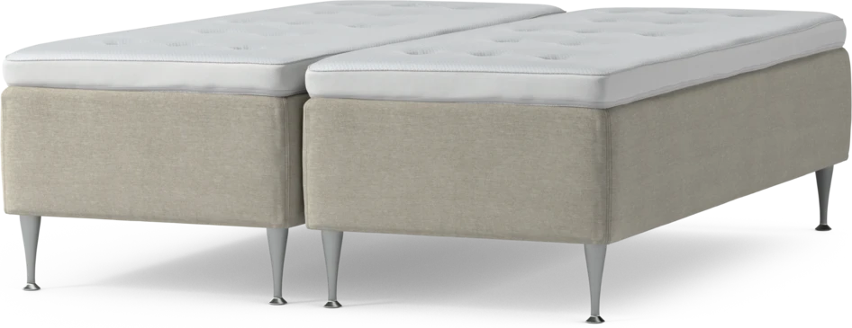 Delux Dream - Ramsäng, dubbelsäng med bäddmadrass och sängben - Beige
