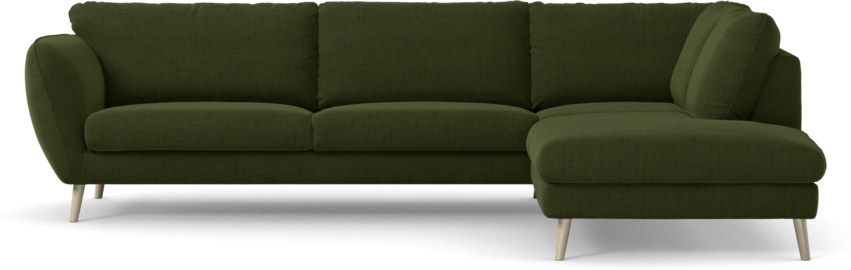 Madison Lux - 3-sits soffa med divan höger - Grön