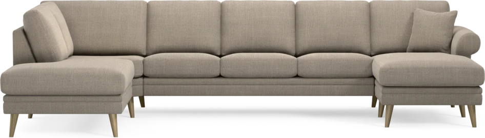 Eden - 3-sits soffa med divan vänster och schäslong höger - Beige