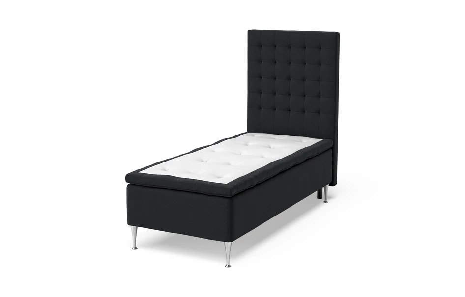 Dream Delux - Ramsäng, enkelsäng med bäddmadrass Sleep Delux - Svart