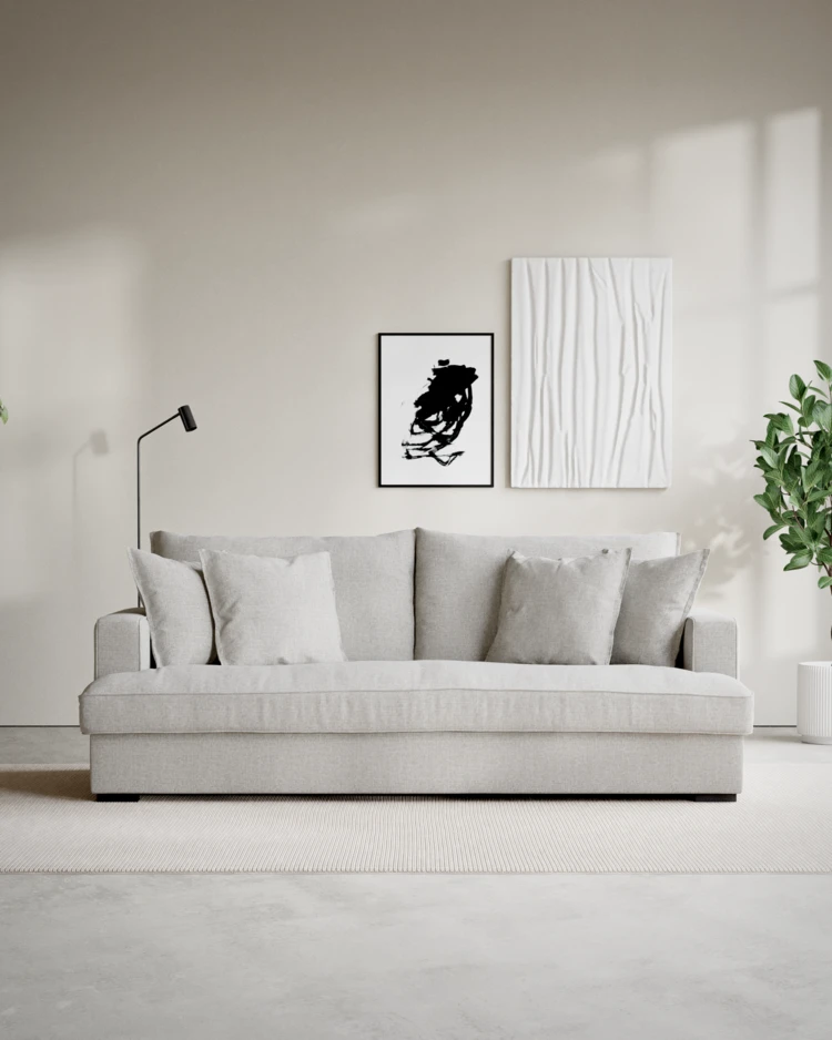 Mila - 3-sits soffa, hel dyna - inspiration