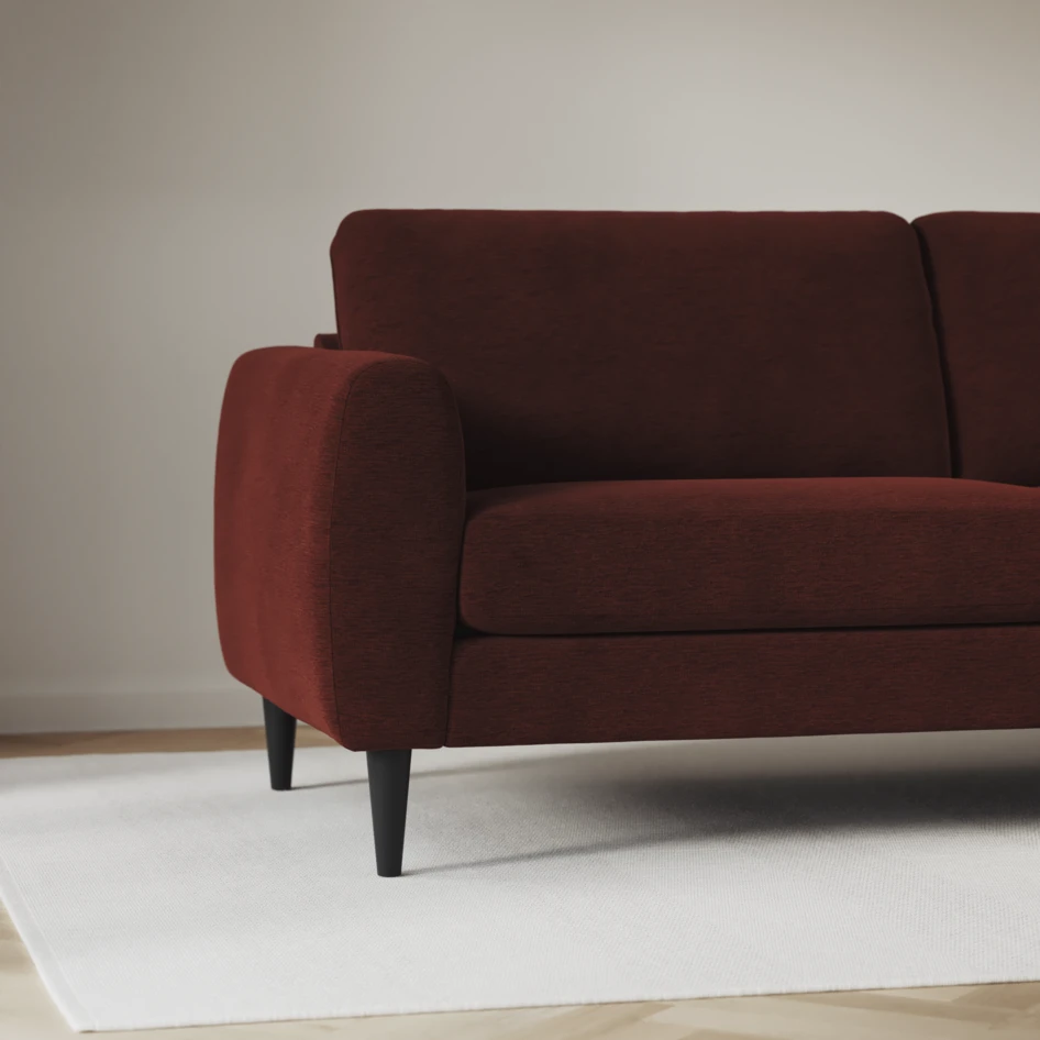 Bridge - 3-sits soffa med schäslong vänster och divan höger - Orange