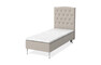 Sense Delux - Ramsäng, enkelsäng med bäddmadrass Sense Delux - Beige