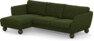 Madison Lux - 2-sits soffa med schäslong vänster - Grön