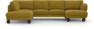 Madison Lux - 2-sits soffa med divan vänster och schäslong höger - Gul