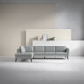 County - 3-sits soffa med divan vänster - Grå