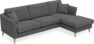 Eden - 2,5-sits soffa med schäslong - Svart