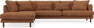 Harper - 3-sits soffa med divan vänster - Brun