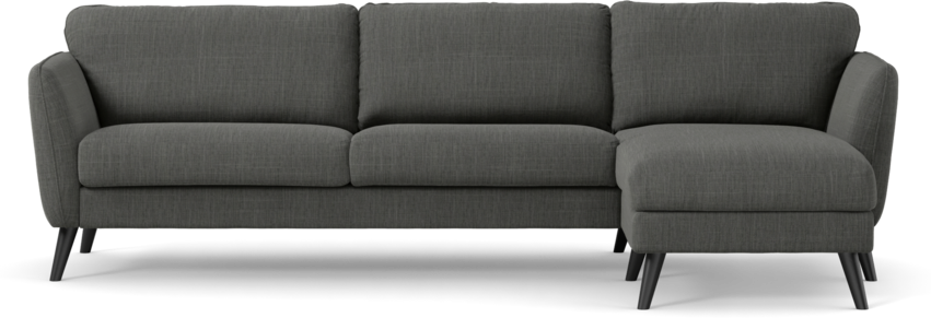Bridge - 3-sits soffa med schäslong höger - Grå