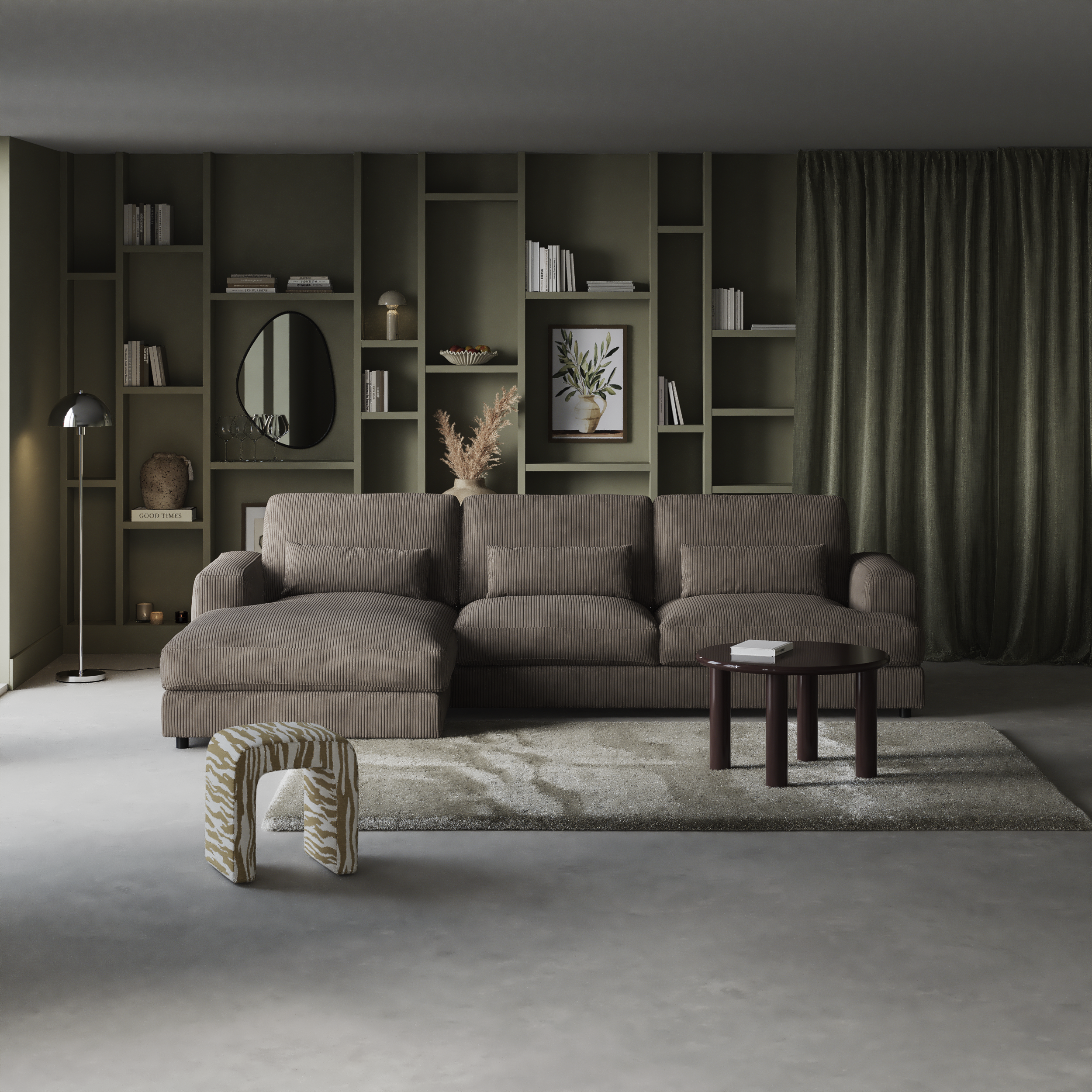 Noma, 3-sits soffa med schäslong vänster
