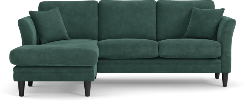 Eden - 2-sits soffa med schäslong - Blå