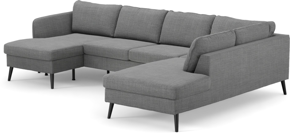 County - 3-sits soffa med schäslong vänster och divan höger - Grå