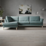 Bridge - 3-sits soffa med divan vänster - Blå