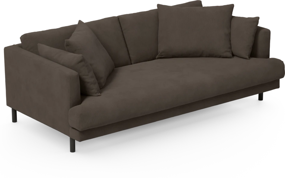 Harper - 3-sits soffa, hel dyna - Brun