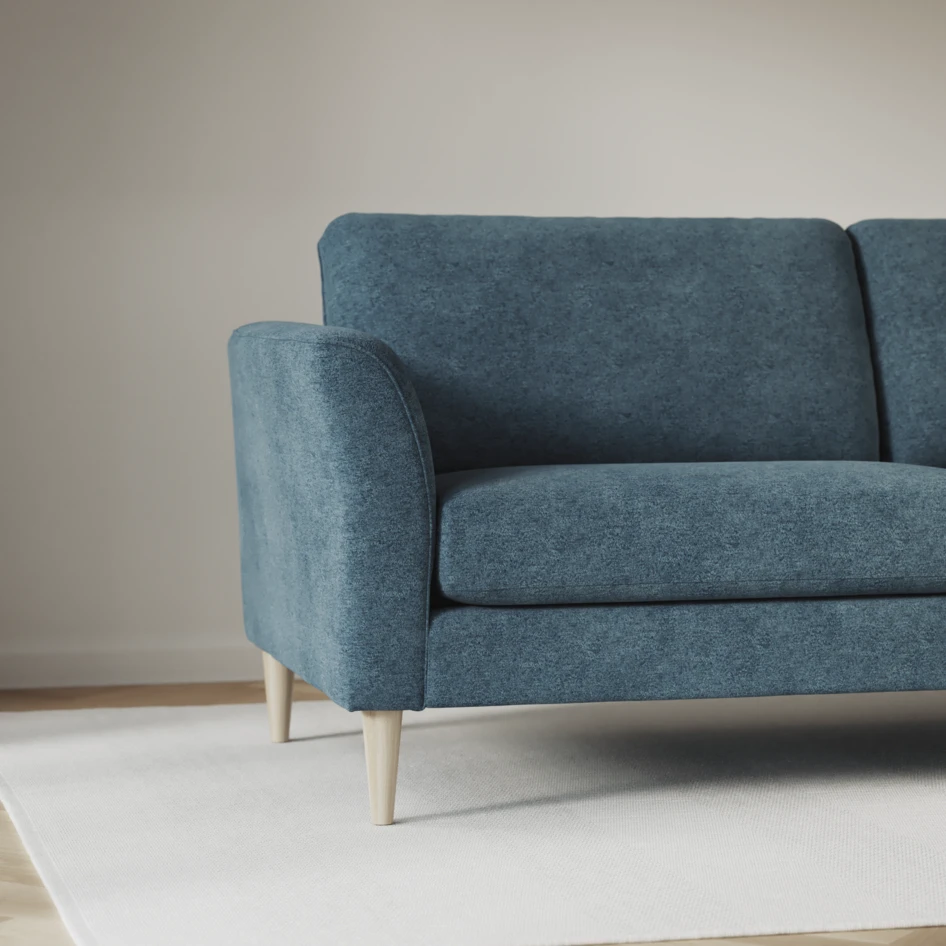 Bridge - Hörnsoffa, 2+3-sits med schäslong höger - Blå