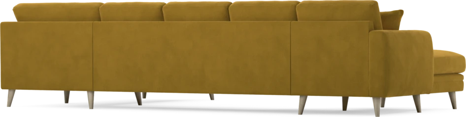 Eden - 3-sits soffa med schäslong vänster och divan höger - Gul