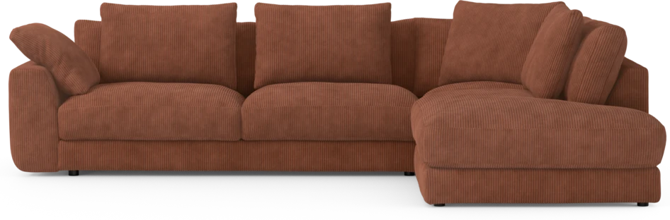Amie - 3-sits med divan höger - Orange
