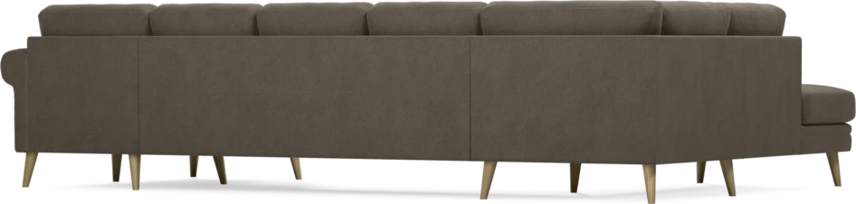 Eden - 3-sits soffa med divan vänster och schäslong höger - Brun