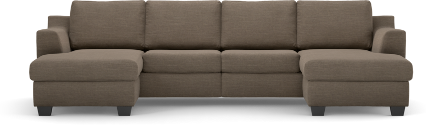 Friday - 2-sits soffa med två schäslonger - Brun