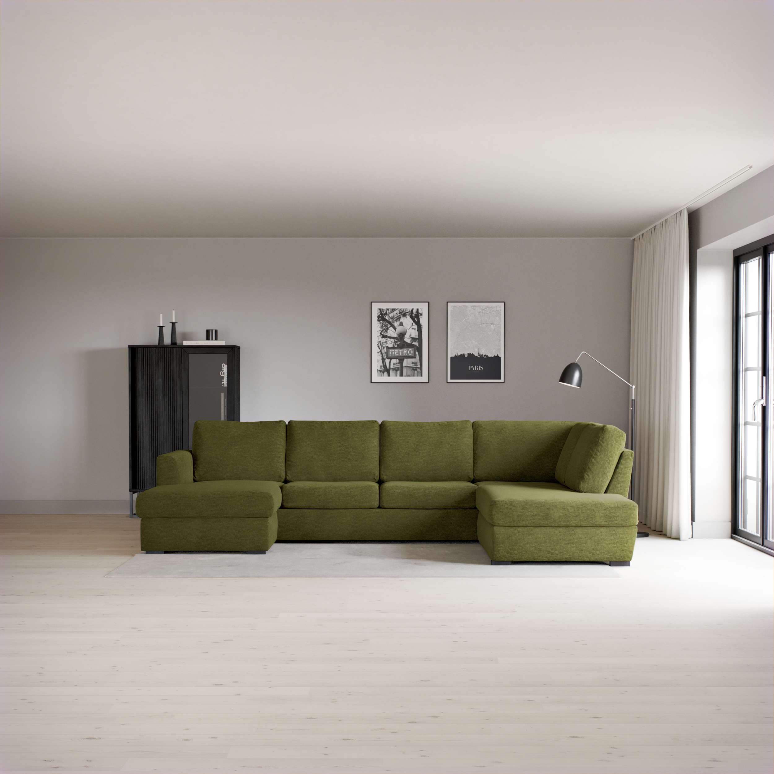 Friday - 3-sits soffa med schäslong vänster och divan höger - inspiration