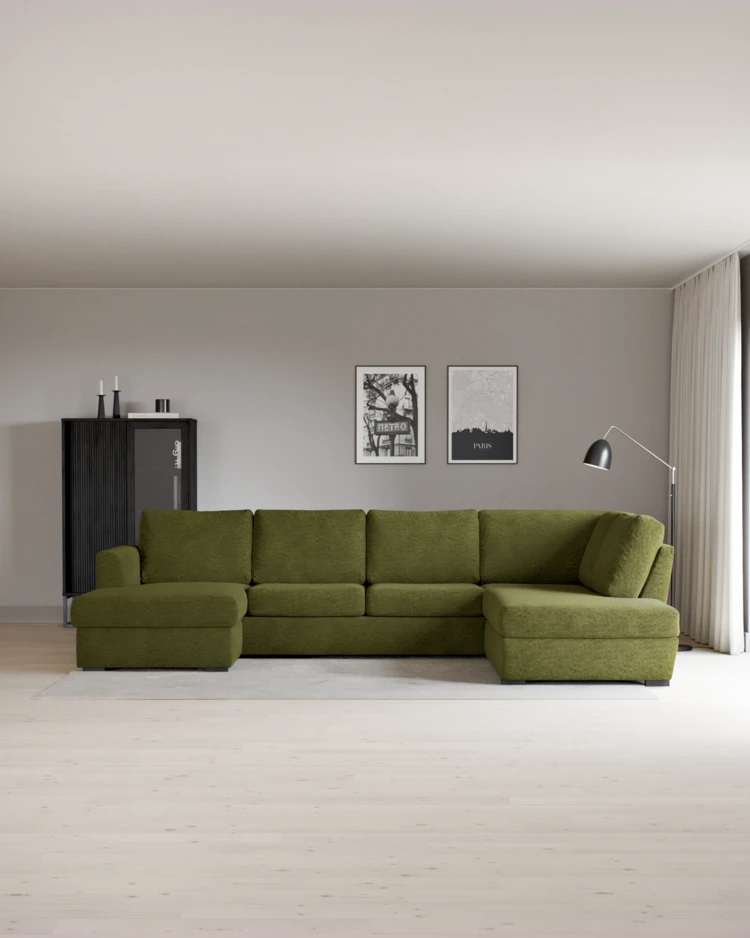 Friday - 3-sits soffa med schäslong vänster och divan höger - inspiration