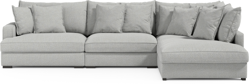 Rossi - 3-sits soffa med divan höger - Grå