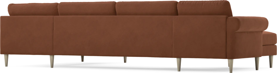 Bridge - 3-sits soffa med schäslong vänster och divan höger - Orange