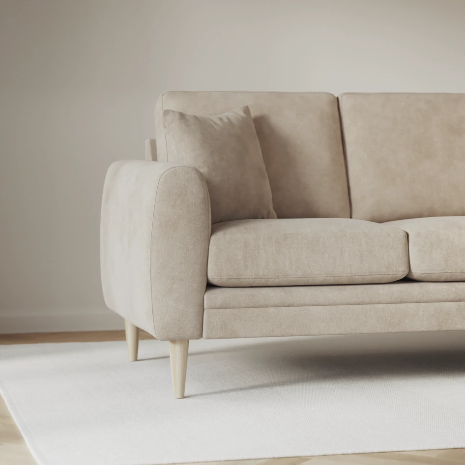 Eden - 3-sits soffa svängd - Beige