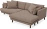 Harper - 4-sits med schäslong XL höger - Brun