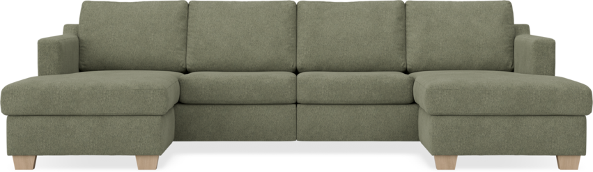 Friday - 2-sits soffa med två schäslonger - Vit