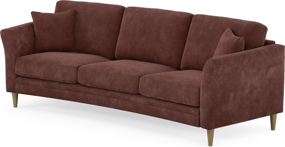 Eden - 3-sits soffa svängd - Röd