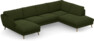 Madison Lux - 2-sits soffa med schäslong vänster och divan höger - Grön
