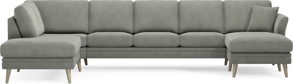 Eden - 3-sits soffa med divan vänster och schäslong höger - Grå