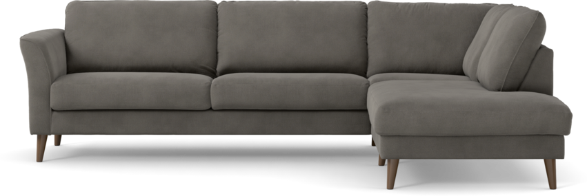 Bridge - 3-sits soffa med divan höger - Grå
