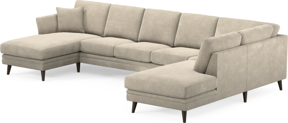 Eden - 3-sits soffa med schäslong vänster och divan höger - Beige