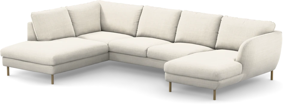 Madison - 2-sits soffa med divan vänster och schäslong höger - Vit