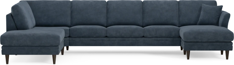 Eden - 3-sits soffa med divan vänster och schäslong höger - Blå