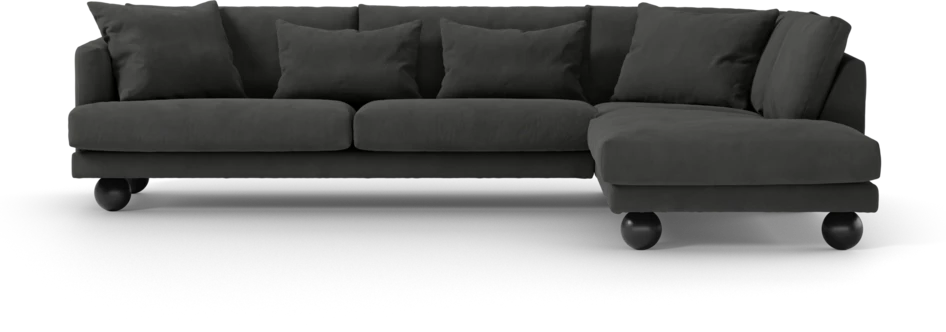 Harper - 3-sits soffa med divan höger - Grå