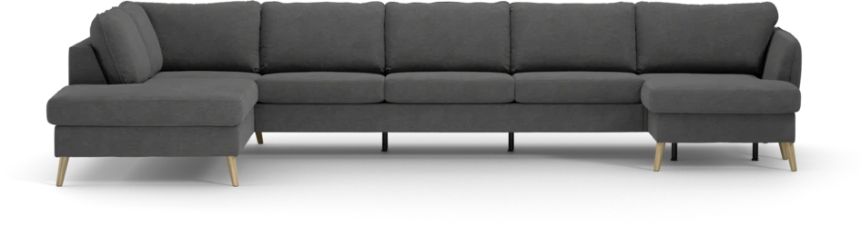 County - 4-sits soffa med divan vänster och schäslong höger - Grå