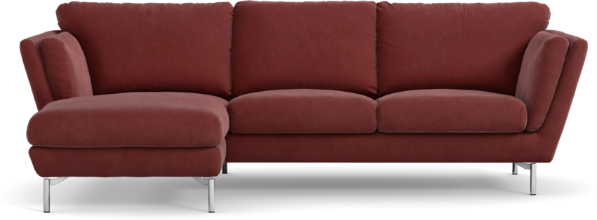 Madison Lux - 2-sits soffa med schäslong vänster - Rosa