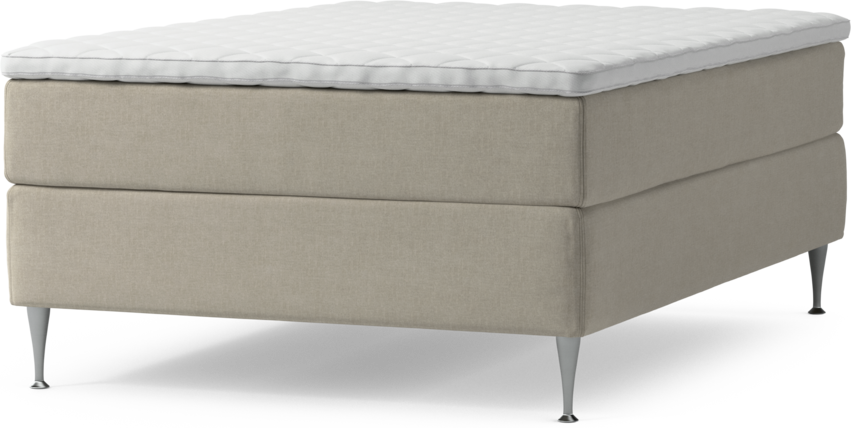 Delux Exclusive - Kontinentalsäng, enkelsäng 140 cm med bäddmadrass och sängben
