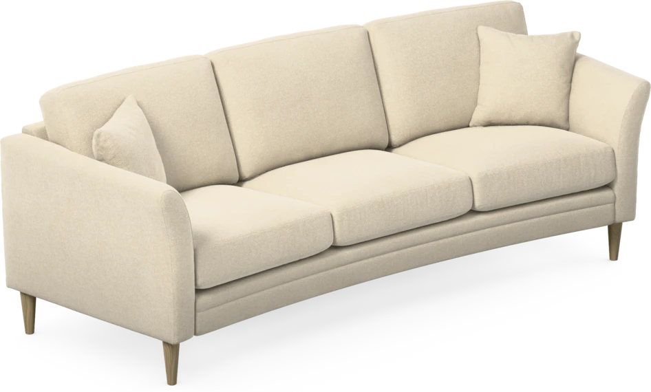 Eden - 3-sits soffa svängd - Beige
