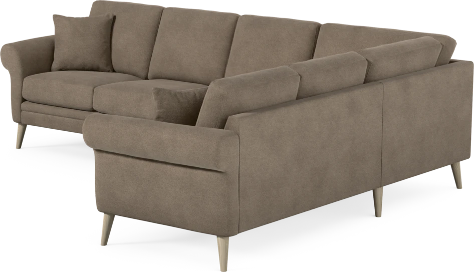 Eden - Hörnsoffa, 3+2-sits - Brun