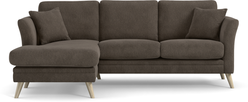 Eden - 2-sits soffa med schäslong - Gul