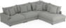 Rossi - 3-sits soffa med divan höger - Grå