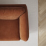 Madison Lux - 2-sits soffa med schäslong vänster - Orange