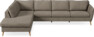 County - 3-sits soffa med divan vänster - Brun
